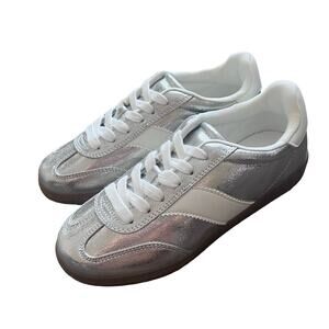 Universal Thread Metallic Silver and White Retro Trainers